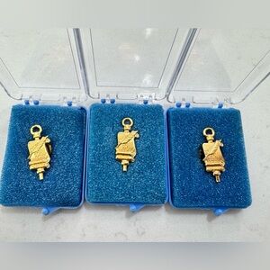 Quill & Scroll I.H.S.H.S.J. Lapel Pin Set Editor Chief Reporter Vintage